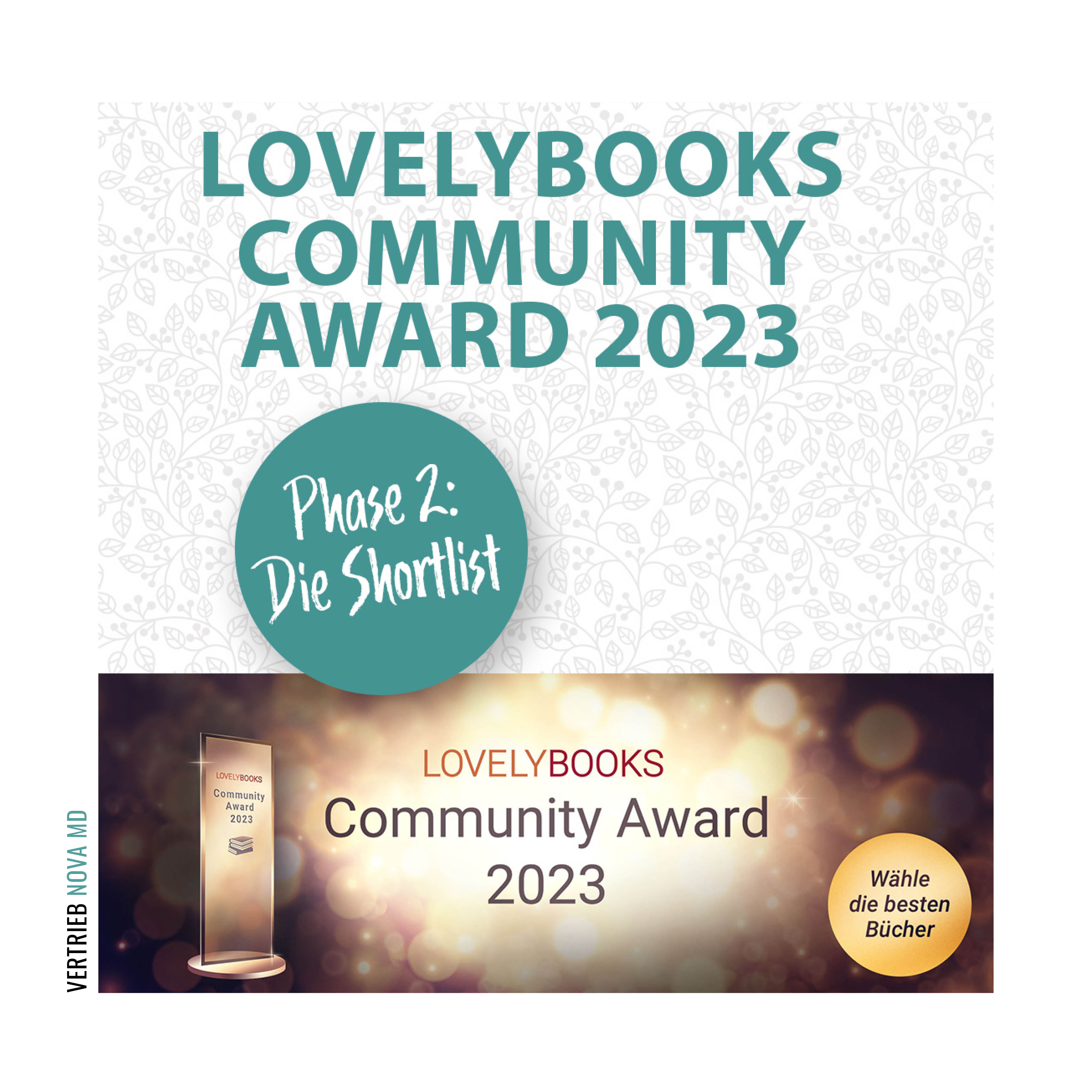 Lovelybooks Community Award Ankündigung der zweiten Phase mit Darstellung des Preises